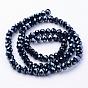 Full Plated Faceted Rondelle Electroplate Glass Beads Strands