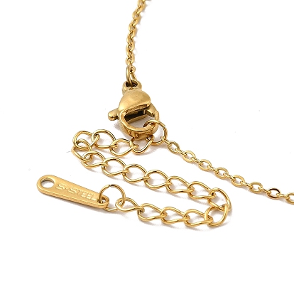 Pink Cubic Zirconia Pendant Necklace, Golden Brass Jewelry for Women