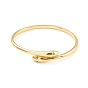 Bracelet manchette serpent vert zircone cubique, bracelet ouvert simple en laiton pour femme, sans plomb et sans cadmium