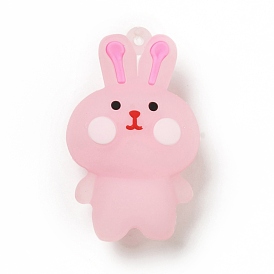 PVC Plastic Pendants, Rabbit