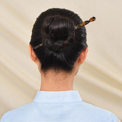 Bâtonnets de cheveux en acétate de cellulose (résine), forme de barre de torsion