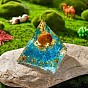 Decoraciones de pirámide de cristal de aventurina púrpura, ángel sanador pirámide de cristal pirámide de piedra, para la meditación curativa