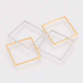 201 Stainless Steel Linking Ring, Square