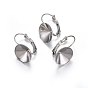 201 Stainless Steel Leverback Earring Findings, with 304 Stainless Steel Earring Hooks