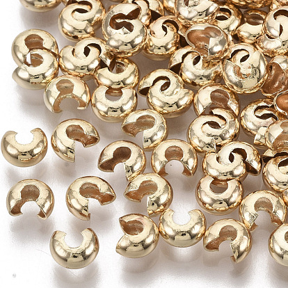 Brass Crimp Beads Covers, Nickel Free