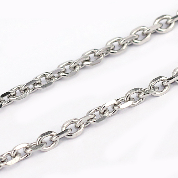 304 chaînes de câbles en acier inoxydable, chaînes de coupe de diamant, non soudée, facette, ovale