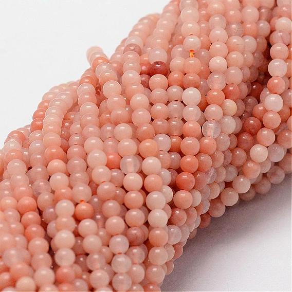 Natural Pink Aventurine Beads Strands, Round