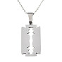 201 Stainless Steel Pendants Necklaces, with Cable Chains and Lobster Claw Clasps, Blade
