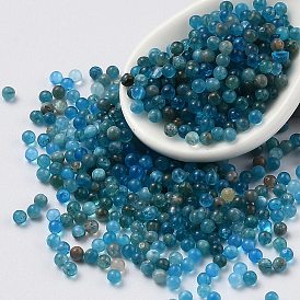 Perles naturelles d'apatite, pas de trous / non percés, ronde