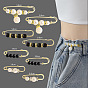 Broches épingles à nourrice en perles d'imitation, alliage strass taille pantalon extender pour les femmes, or