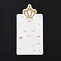 Rectangle Crown Earring Display Cards, Bowknot Pattern