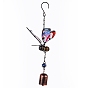 Butterfly Glass Wind Chime, Iron Art Pendant Decoration, for Home Yard Balcony Outdoor