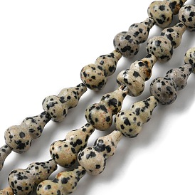 Natural Dalmatian Jasper Beads Strands, Gourd