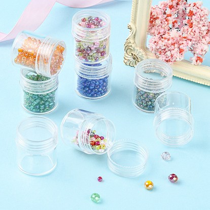 Contenedores de perlas de plástico, columna, 2.5x2.8 cm