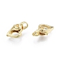 Ion Plating(IP) Heart Brass Lobster Claw Clasps, for Jewelry Making