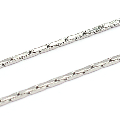 304 Stainless Steel Cardano Chains, Unwelded, 1.2x0.6mm