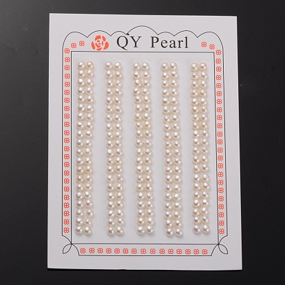 Perlas naturales perlas de agua dulce cultivadas, cuentas sueltas para hacer joyas, medio-perforado, rondelle 3~3.5x3 mm, agujero: 0.8 mm