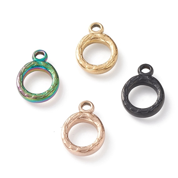 Revestimiento iónico (ip) 304 piezas de cierres de palanca de acero inoxidable, textura, anillo