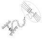 Латунный удлинитель цепи из микропаве из циркония, застежки для ожерелья, с 4 нитями 8 и концами застежки омара, без никеля , прозрачные