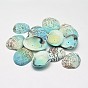 Perles de coquillage naturel teintées, 32~37x20~29x8~10mm, trou: 1 mm, environ 100 pcs / 500 g
