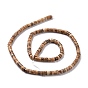 Natural Picture Jasper Beads Strands, Flat Round