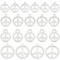 Arricraft 80 piezas 4 estilo 201 colgantes de acero inoxidable, signo de la paz