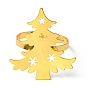 Servilleteros navideños de hierro y aleación, adorno de servilletero, restaurante accessiroes diarios, dorado, árbol/copo de nieve