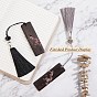 OLYCRAFT Natural Wood Bookmarks Engraved Sunflower Wooden Bookmark with Random Color Polyester Tassel for Valentine's Day