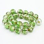 Handmade Silver Foil Glass Lampwork Round Beads Strands, with Gold Sand, 12mm, Hole: 2mm, about 23pcs/strand, 9.84 inch