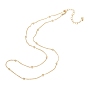 Brass Satellite Chain Necklaces, Long-Lasting Plated