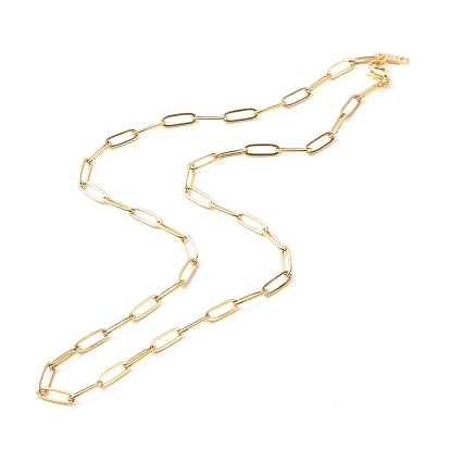 304 Stainless Steel Paperclip Chains Necklace