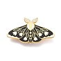 Pin de esmalte de mariposa con flor, exquisito broche de esmalte de aleación para ropa de mochila, dorado