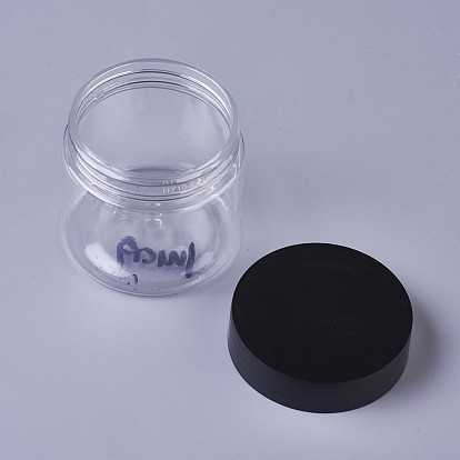 PET Plastic Bead Containers, with Lid, Column