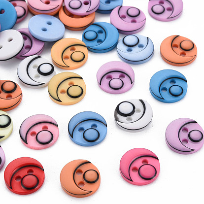 2-Hole Plastic Buttons, Head