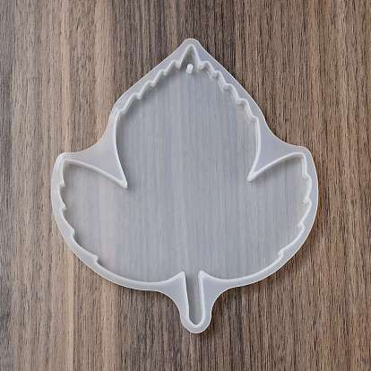 DIY Maple Leaf Hanging Coaster Silicone Molds, Big Pendant Molds, for UV Resin, Epoxy Resin Craft Making