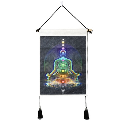 Настенный гобелен из ткани чакры, триповый гобелен для медитации йоги, вертикальный гобелен, для украшения дома, прямоугольные