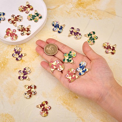 18 шт 6 цвета сплава эмалевые подвески, Пчелы, для ювелирных изделий ожерелье браслет серьги изготовление ремесел