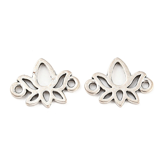 Tibetan Style Alloy Connector Charms, Cadmium Free & Lead Free, Lotus Links