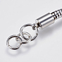 304 Stainless Steel Round Snake Chain Bracelet Making, with Lobster Claw Clasps