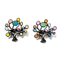 Fortune Tree Enamel Pins, Black Alloy Brooches for Backpack Clothes