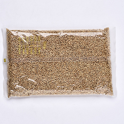 Granos de la semilla de cristal electrochapa, apto para bordado a máquina, colores metálicos, rondo