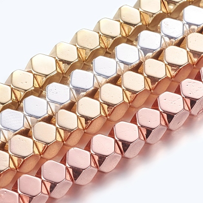 Non-magnétiques perles d'hématite synthétique brins, polygone