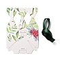 Cajas de dulces de papel, embalaje de regalo de banquete de boda de dulces de joyería, con la cinta, florero hexagonal