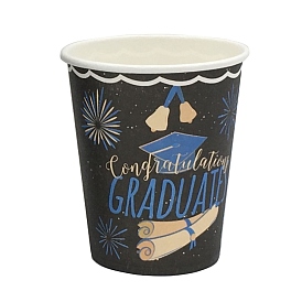Graduation Theme Disposable Party Paper Cups, for Party Home Decorations Supplies