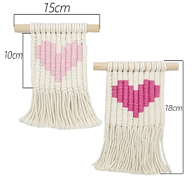 Kit de fabrication de décorations de tapisserie en forme de cœur en coton, bricolage