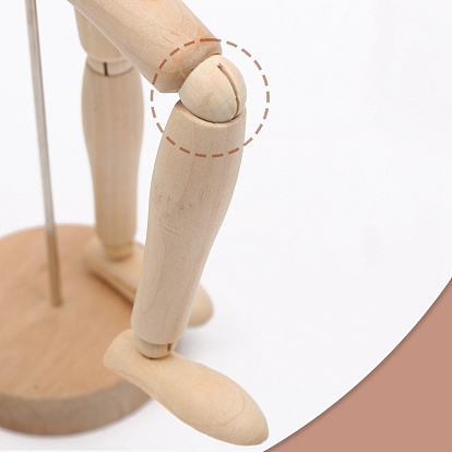 Títere de madera en blanco inacabado, modelo de figura de dibujo con articulaciones flexibles, artes del bosquejo del maniquí humano, Para manualidades de bricolaje.