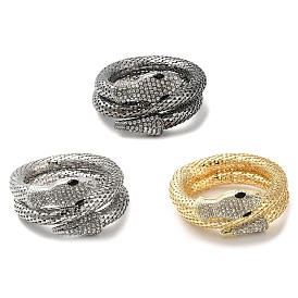 Bracelets de chaîne de pop-corn en alliage, bracelet serpent en strass