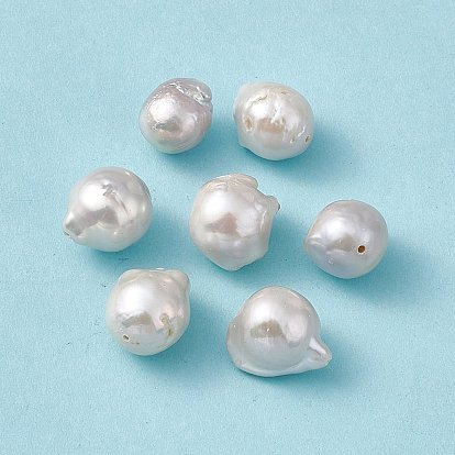 Perles de perles de keshi naturelles baroques, ronde
