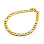 304 bracelets de la chaîne de figaro en acier inoxydable des femmes à la mode, avec fermoir pince de homard, 8-1/4 pouces (210 mm), 6mm
