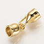 Brass Hook Clasps, Nickel Free, Real 18K Gold Plated